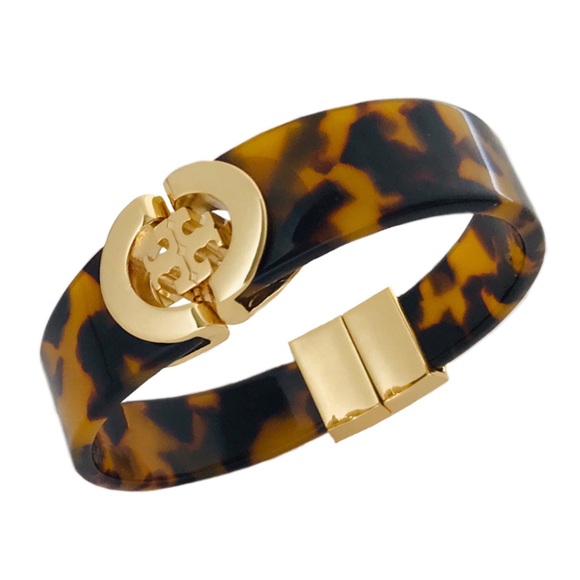 TORY BURCH• Tortoise Logo Bracelet - Picture 7 of 9